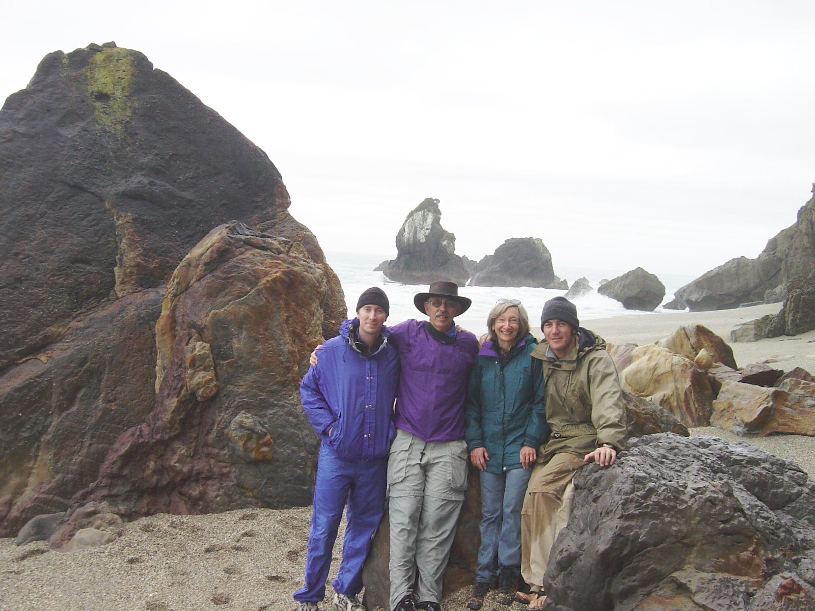 Brett as a child with family on the coast